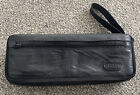 Laredo 15 Cassette Tape Storage Holder Black Leather Carry Case Zipper