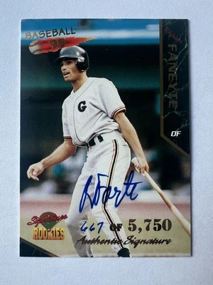 1995 RIKKERT FANEYTE Signed Card Autograph auto GIANTS 667/5750 - Image 1 of 3