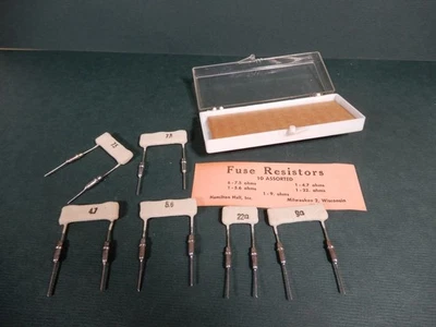 Hamilton Hall винтажный предохранитель резисторы 7,5 Ом (2) 4,7 Ом 5,6 Ом 22 Ом 9 Ом новый из старых запасов - Изображение 1 из 4