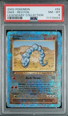 PSA 8 NM/MT Onix Reverse Holo 84/110 Pokemon 2002 Legendary Collection RC88 - Image 1 of 2