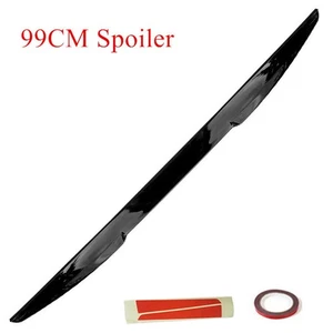 99CM 38" Spoilers Styling DIY Refit Spoiler PU Glossy Black Car Rear Roof Lip - Picture 1 of 9