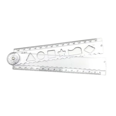 Heavy Duty Transparent Acrylic Ruler Sliding Mechanism Professional Drafting - Image 1 of 4