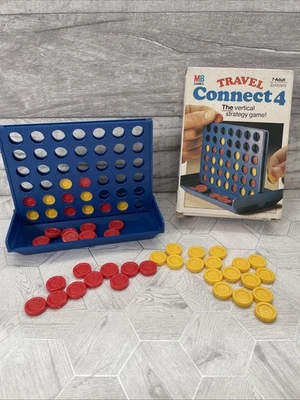TRAVEL CONNECT 4. 1982 Vintage MB Games Pocket Travel Edition Holiday Camper Van - Image 1 of 4