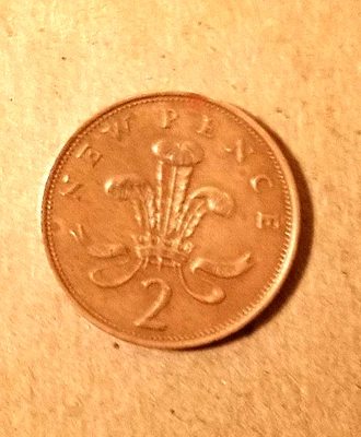 Moneda de 2 peniques nueva reina Isabel II británica 1980 muy rara buen estado Foto 1 de 2