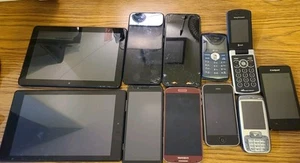 LOT - 2 TABLETS, 1 iPhone & 9 ANDROID Phones-Parts Only-Untested - Picture 1 of 2