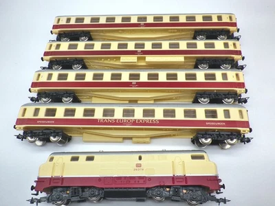 Mehano H0 Diesellok 218 217-8 DB Trans Europ Express mit 4 Wagen clm41 - Bild 1 von 4