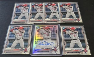 7) TRENT DEVEAUX 2021 1st Bowman Chrome BCP-94 Refractor /499 AUTO CPA-TD ANGELS - Picture 1 of 1