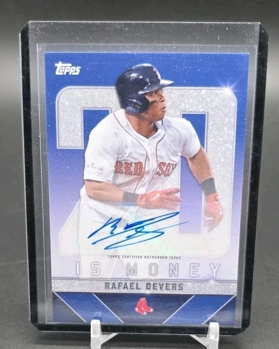 2022 Topps X Wander Franco 20 Is Money Rafael Devers Autograph 50A Blue #/75 - Image 1 of 1