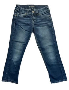 Silver Jeans Womens Suki Mid Capri Denim Size 27” Waist 22.5” Length - Picture 1 of 8
