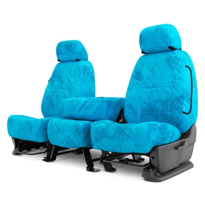 For Ford F-250 Super Duty 02 Seat Cover Realtree Fishing 1st Row Camo Light Blue - Image 1 of 4