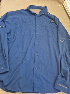 Camisa de Pesca Columbia PFG Para Hombres Grande Omni Tono Capa Transpirable Yellowstone Bl - Imagen 1 de 13