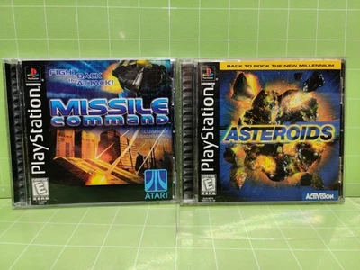 Asteroids & Missile Command (PlayStation 1) Black Label -CIB-TESTED-  - Image 1 of 4