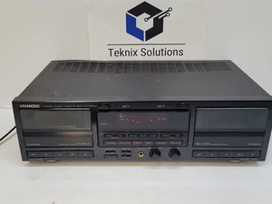 Kenwood Stereo Double Cassette Deck KX-W8030 | TESTED W/ISSUES! READ DESCRIPTION - Picture 1 of 10