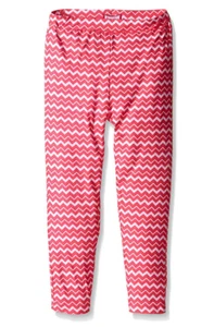 Dream Star Girls' Big Peached Seamed Chevron Print Capri, Bright Pink, Small/7/8 - Picture 1 of 1