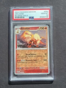 PSA 10 ARCANINE 059/165 - SCARLET & VIOLET 151 REVERSE HOLO ENGLISH - GEM MINT - Picture 1 of 2