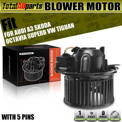 A/C Heater Blower Fan Motor for Audi A3 8P Q3 S3 TT VW Tiguan 5N Beetle 5C Skoda - image 1 of 4