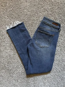 Pilcro And The Letterpress Jeans Slim Boyfriend Sz 25 Raw Ankle 8” Rise - Picture 1 of 10