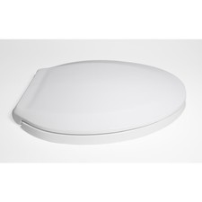 Elongated Closed Front with Cover Toilet Seat in White