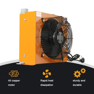 Enfriador de aceite hidráulico enfriador de aire de aceite AH1012T-CA con ventilador termostato 100L/min - Imagen 1 de 15