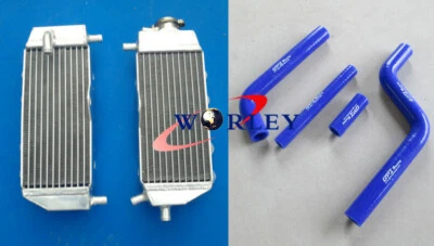 Radiador y manguera de aluminio para Yamaha YZ125 2005-2014 2006 2007 2008 2009 10 AZUL Foto 1 de 4