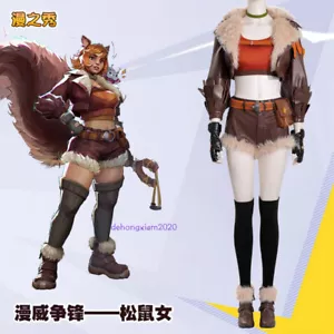 2025 Game Marvel Rivals Squirrel Girl Cosplay Costume Outfit Halloween Full Set - Picture 1 of 25