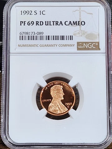 1992 S Lincoln 1c, NGC Certified PF 69 UCAM RD, 089 Cover