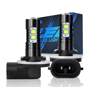 Pair 881 LED Fog Light Driving Bulbs 862 886 889 894 896 898 Xenon White 6000K - Picture 1 of 9
