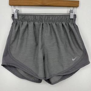 Nike Athletic Shorts Women's Size M Gray Dri-Fit Lined Drawstring 3" Inseam - Picture 1 of 9