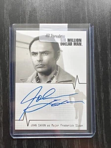 SIX MILLION DOLLAR MAN SEASONS 1 AND 2 A5 JOHN SAXON FREDERICK SLOAN AUTOGRAPH - Picture 1 of 2