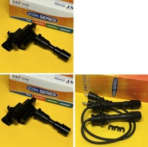 Ignition coils + lead set for Ford KN KQ LASER 1.6L 99-02 ZM 2 Yr Wty - Picture 1 of 5