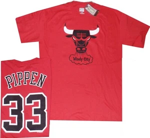 Chicago Bulls Scottie Pippen Throwback Majestic Camiseta Retro Logo Nuevas etiquetas - Imagen 1 de 4