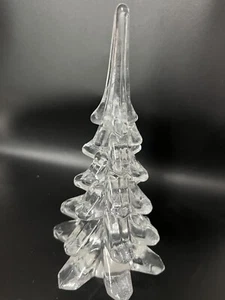 Weihnachtsbaum…Vintage gepresster Kunstglas Weihnachtsbaum 8 1/2" hoch klar - Bild 1 von 4