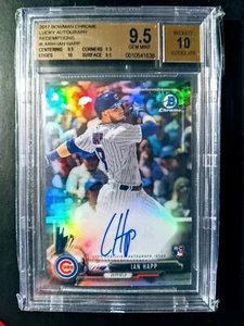 2017 Bowman Chrome Lucky Autograph Redemption Ian Happ Auto RC /99 BGS 9.5 - Picture 1 of 2