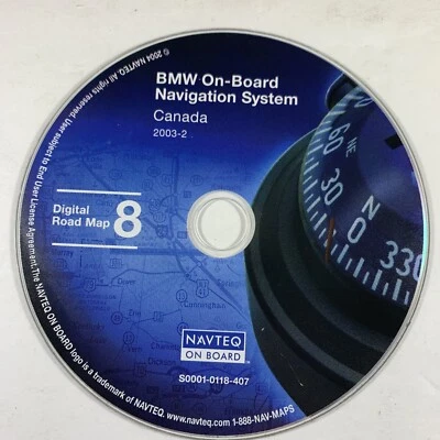 BMW On Board Navigation System Canada 2003-2 S0001-0118-407 Map 8 - Image 1 of 4