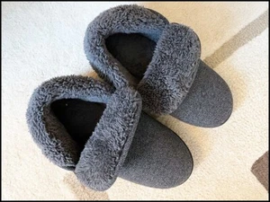 Size 10 Knit Bootie Slippers Comfy Casual Memory Foam Boot Slipper - WARM! - Picture 1 of 12
