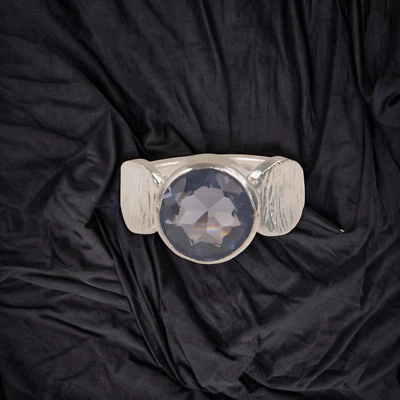 Iolite Gemstone 925 Sterling Silver Ring Handmade Jewelry Ring For Gift - Image 1 of 3