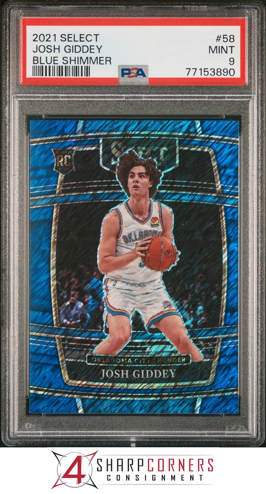 Josh Giddey 2021 Select #58 Concourse Blue Shimmer Price Guide 