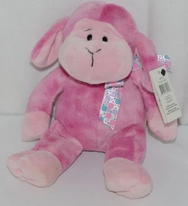 GANZ HE9835 Lambie 11 pulgadas rosa tie dye con un lazo de copo de nieve - Imagen 1 de 8