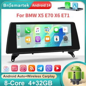 10,25" Android 14 8-Core Autoradio Radio Carplay für BMW X5 E70 X6 E71 CCC CIC - Bild 1 von 20