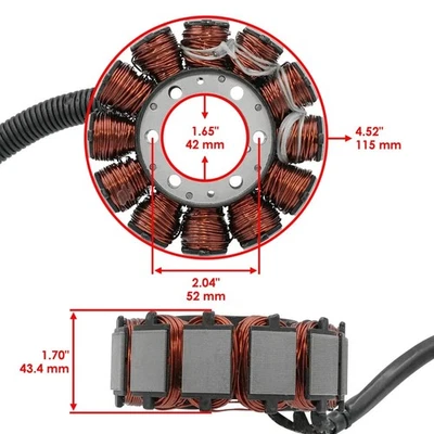 Stator for Ski-Doo Renegade XRS 600 2016-2017/Renegade X 600 HO E-Tec 2010-2017 Foto 1 de 4