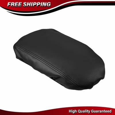 Cubierta de reposabrazos de cuero con tapa de consola central cubierta negra para Kia Optima 2016-2020 Foto 1 de 4