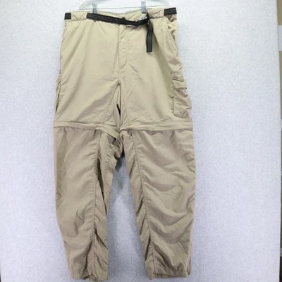 Magellan Pants Mens XL Zip Off Convertible Outdoor Hiking Cargo Pocket Beige - Image 1 of 4
