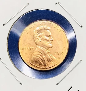 2014-D Lincoln Shield Cent hell - versandkostenfrei - AU zirkulierter Zustand (A4) - Bild 1 von 2