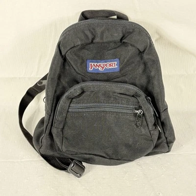 Mini Mochila Jansport Hecha en EE. UU. Bolso Años 90 Logo Negro De Colección Foto 1 de 4