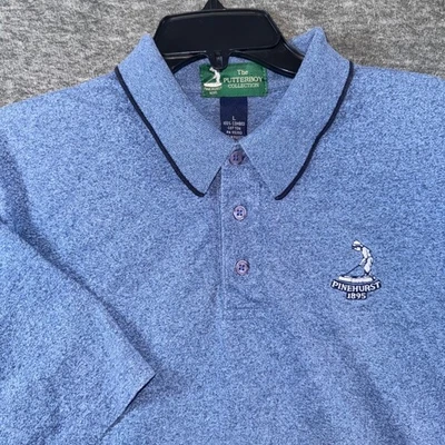 Camisa polo de golf The Putterboy Collection para hombre Pinehurst azul talla L Foto 1 de 4