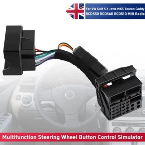 Steering Wheel Simulator Quadlock Adapter Cable For PQ VW Golf RCD330 RCD360PRO - Picture 1 of 7