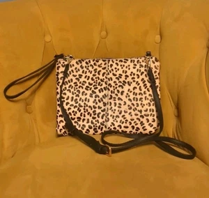 Umhängetasche Clutch Leopardenmuster Ponyfell - Bild 1 von 7
