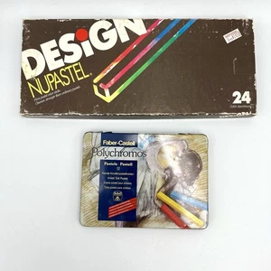 24 FaberCastell Design NuPastel Firm Pastel Sticks & 12 Polychromos Soft Pastels - Bild 1 von 3