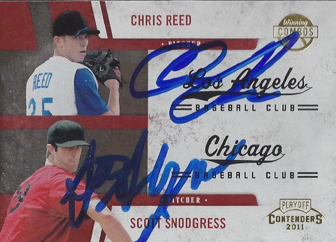 Chris Reed Scott Snodgress 2011 Panini Playoff Contenders Signed Card - Image 1 of 1