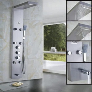 Digital Display Shower Panel Tower System Massage Body Jet Hand Shower Tap - Picture 1 of 12